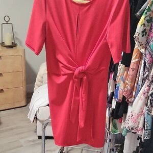 Boston Proper Vibrant Red Midi Dress